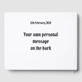 パーソナライズされたバイクもしくは自転車に乗る人バイク結婚ス ゲストブック (裏面)