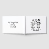 パーソナライズされたバイクもしくは自転車に乗る人バイク結婚ス ゲストブック (全面)