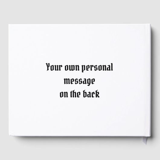 パーソナライズされたバイクもしくは自転車に乗る人バイク結婚ス ゲストブック (裏面)