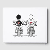 パーソナライズされたバイクもしくは自転車に乗る人バイク結婚ス ゲストブック (裏面)