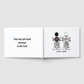 パーソナライズされたバイクもしくは自転車に乗る人バイク結婚ス ゲストブック (全面)