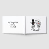 パーソナライズされたバイクもしくは自転車に乗る人バイク結婚ス ゲストブック (全面)