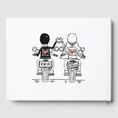 パーソナライズされたバイクもしくは自転車に乗る人バイク結婚ス ゲストブック (裏面)