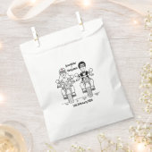 パーソナライズされたバイクもしくは自転車に乗る人バイク結婚ス フェイバーバッグ (クリップ留めされた状態)