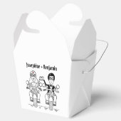 パーソナライズされたバイクもしくは自転車に乗る人バイク結婚式の引き出物ボックス フェイバーボックス (オープン)