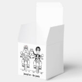 パーソナライズされたバイクもしくは自転車に乗る人バイク結婚式の引き出物ボックス フェイバーボックス (オープン)