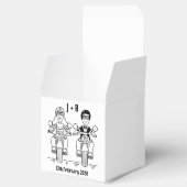 パーソナライズされたバイクもしくは自転車に乗る人バイク結婚式の引き出物ボックス フェイバーボックス (オープン)