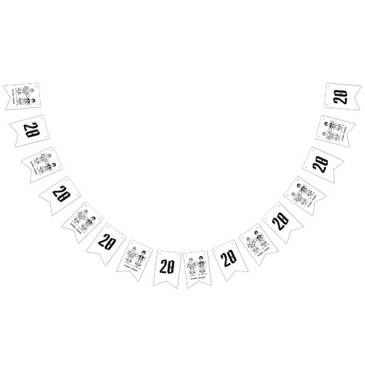 パーソナライズされたバイクもしくは自転車に乗る人結婚カップル バンティングフラッグ (全)