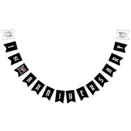 パーソナライズされたバイクもしくは自転車に乗る人結婚カップル バンティングフラッグ