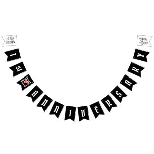 パーソナライズされたバイクもしくは自転車に乗る人結婚カップル バンティングフラッグ