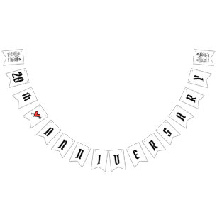 パーソナライズされたバイクもしくは自転車に乗る人結婚カップル バンティングフラッグ