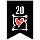 パーソナライズされたバイクもしくは自転車に乗る人結婚カップル バンティングフラッグ (第2の旗)