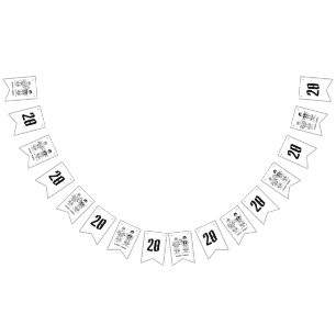 パーソナライズされたバイクもしくは自転車に乗る人結婚カップル バンティングフラッグ