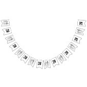 パーソナライズされたバイクもしくは自転車に乗る人結婚カップル バンティングフラッグ (全)