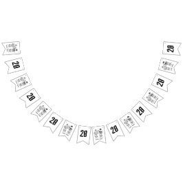 パーソナライズされたバイクもしくは自転車に乗る人結婚カップル バンティングフラッグ