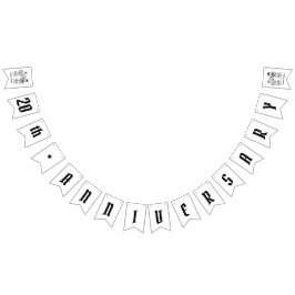 パーソナライズされたバイクもしくは自転車に乗る人結婚カップル バンティングフラッグ