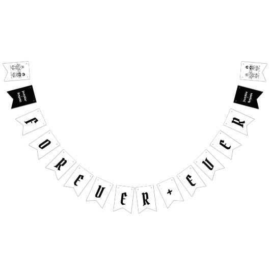 パーソナライズされたバイクもしくは自転車に乗る人結婚夫婦 バンティングフラッグ (全)