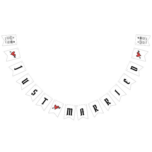 パーソナライズされたバイクもしくは自転車に乗る人結婚夫婦 バンティングフラッグ (全)