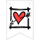 パーソナライズされたバイクもしくは自転車に乗る人結婚夫婦 バンティングフラッグ (第2の旗)