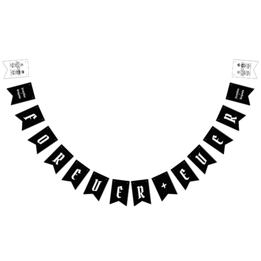 パーソナライズされたバイクもしくは自転車に乗る人結婚夫婦 バンティングフラッグ (全)