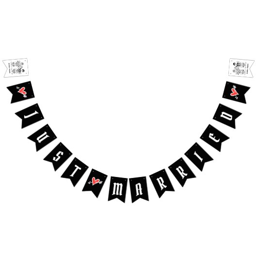 パーソナライズされたバイクもしくは自転車に乗る人結婚夫婦 バンティングフラッグ (全)