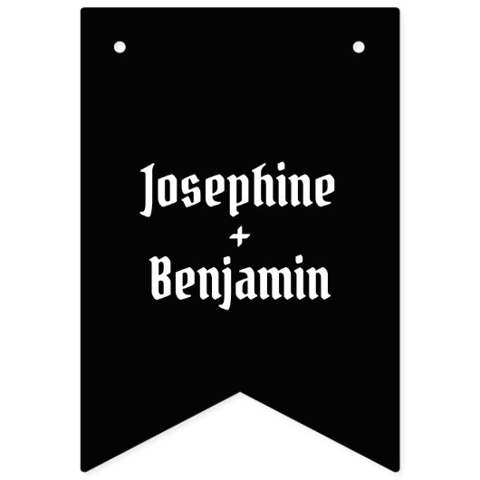 パーソナライズされたバイクもしくは自転車に乗る人結婚夫婦 バンティングフラッグ (第2の旗)