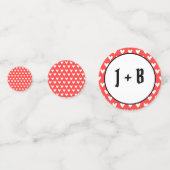 パーソナライズされたバイクもしくは自転車に乗る人自動二結婚輪車台 コンフェッティ (裏面)