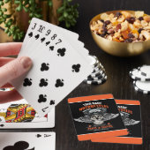 パーソナライズされたバイクもしくは自転車に乗る人飛んでいるスカルショップ トランプ (インサイチュ)