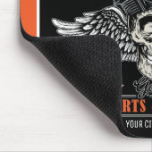 パーソナライズされたバイクもしくは自転車に乗る人飛んでいるスカルショップ マウスパッド (コーナー)