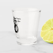 パーソナライズされたバイクもしくは自転車に乗る人 ショットグラス (右)