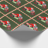 パーソナライズされたバイクホリデーギフト ラッピングペーパー (角)