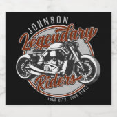 パーソナライズされたバイク伝説のライダーバイカーNAME ビールラベル (シングルラベル)