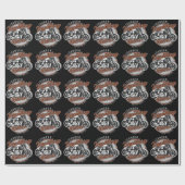 パーソナライズされたバイク伝説のライダーバイカーNAME ラッピングペーパー (フラット)