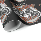 パーソナライズされたバイク伝説のライダーバイカーNAME ラッピングペーパー (ロールコーナー)