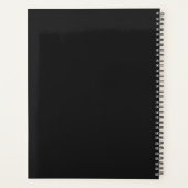 パーソナライズされたバイク飛んでいるタイヤバイクもしくは自転車に乗る人店 プランナー手帳 (裏面)