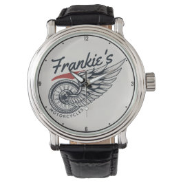 パーソナライズされたバイク飛んでいるタイヤバイクもしくは自転車に乗る人店 腕時計