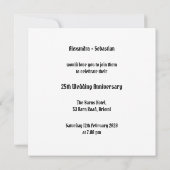 パーソナライズされたバイク&サイドカー記念日 招待状 (裏面)