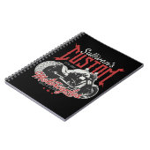 パーソナライズされたバイク ビッグバッドバイク バイカー ガレージ ノートブック (左側)