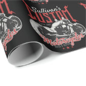 パーソナライズされたバイク ビッグ バッド バイク バイカー ガレージ ラッピングペーパー (ロールコーナー)