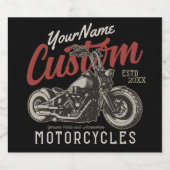 パーソナライズされたバイク レベル クルーザー バガー ガレージ ビールラベル (シングルラベル)