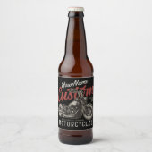 パーソナライズされたバイク レベル クルーザー バガー ガレージ ビールラベル (正面)