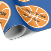 パーソナライズされたバケットボール誕生日 ラッピングペーパー (ロールコーナー)