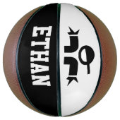 パーソナライズされたバスケッカスタムプ（バスケットボール少年の名前） バスケットボール (縦)