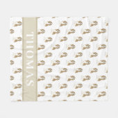 パーソナライズされたバセットハウンド フリースブランケット (正面(横))