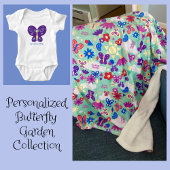 パーソナライズされたバタフライガーデンおもしろいシェイプSage Green フリースブランケット