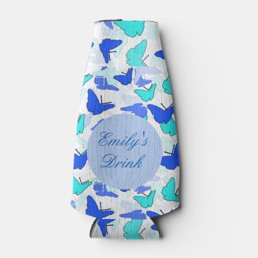 パーソナライズされたバタフライ缶またはボトルクール ボトルクーラー (正面)