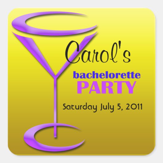 パーソナライズされたバチェロレッテギフトアイディア スクエアシール (正面)