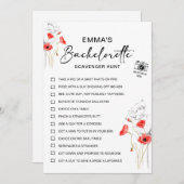 パーソナライズされたバチェロレッテスカベンジャー狩りゲーム 招待状 (正面/裏面)