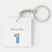 パーソナライズされたバチェロレッテ名の日付 キーホルダー (裏面)