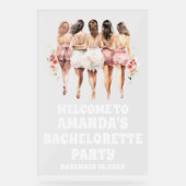 パーソナライズされたバチェロレッテ歓迎 アクリルサイン (正面)